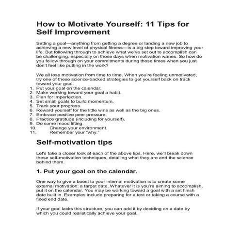 How to Motivate Yourself