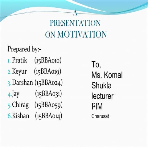 Motivate students to come to class ppt