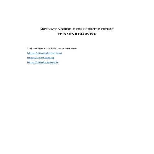 Motivate yourself for brighter future | PDF