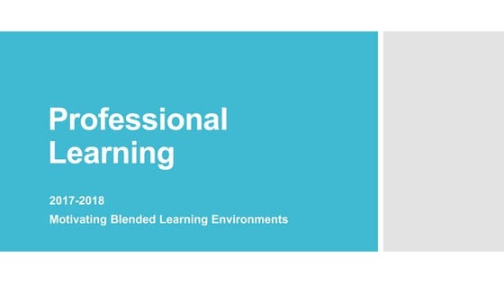 Motivating Blended Learning Environments