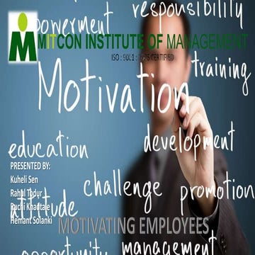 Motivating employees