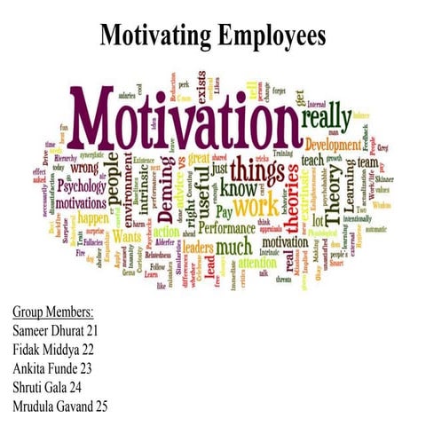 Motivating employees
