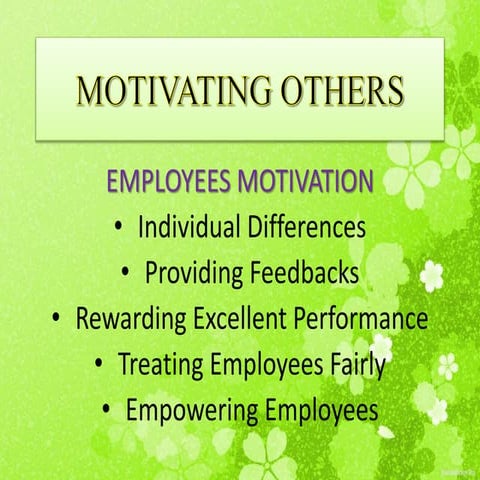 Motivating Others
