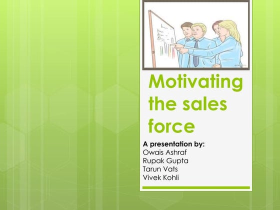 Motivating the sales team | PPTX