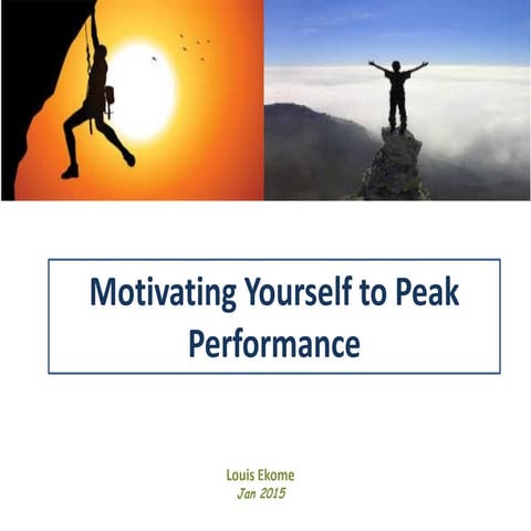 Motivating yourself to peak performance