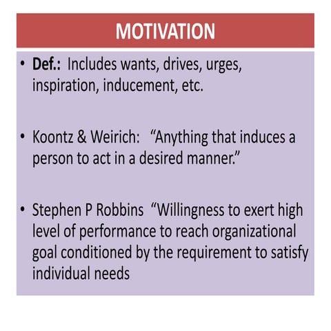 Motivation