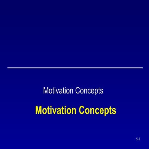 Motivation Concepts