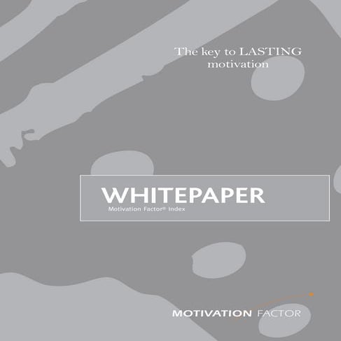 Motivation Factor Index Whitepaper