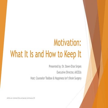 Motivation: What it Is and How to Keep It