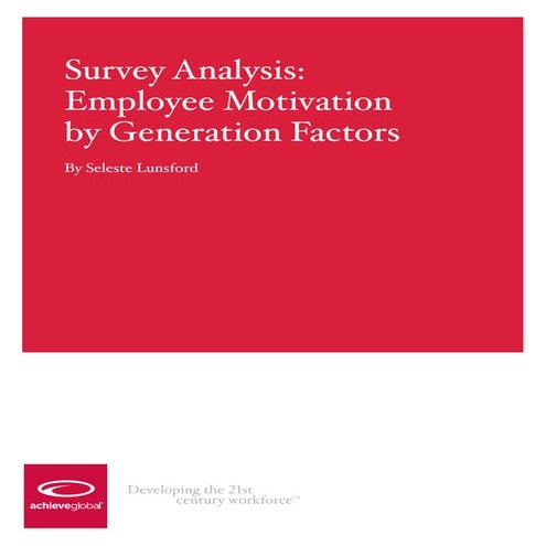 AchieveGlobal Survey Results:  Motivation by Generation Factors