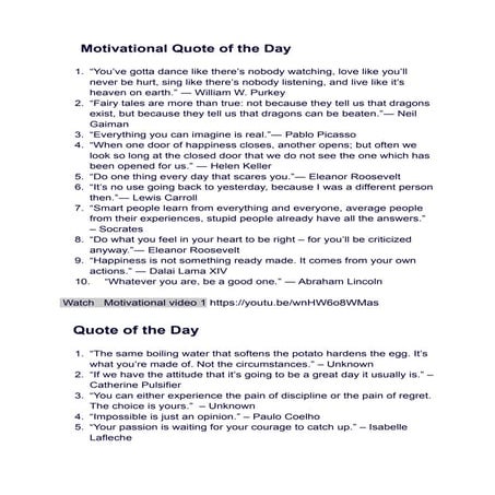 Self motivational | PDF
