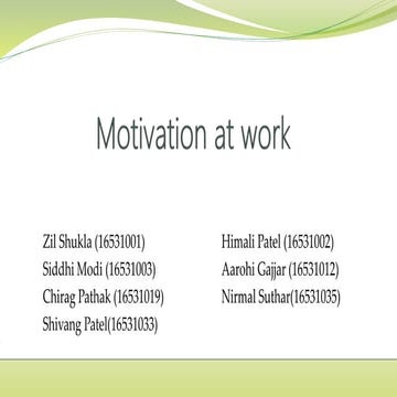 Motivational factors at work | PPTX