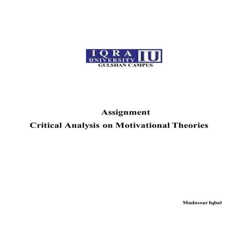 Motivational theories