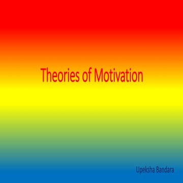 Motivational theories