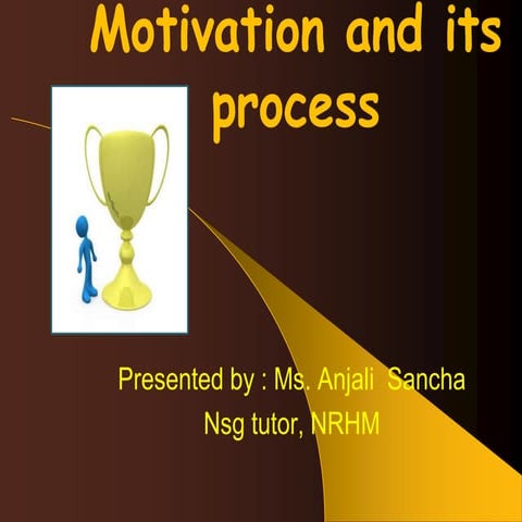 motivation : nature, scope and its process | PPTX