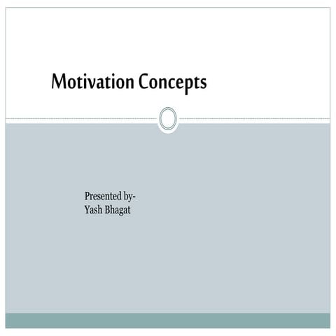 Motivation concept