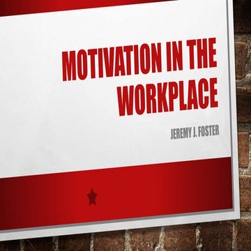 Motivation in the Workplace 