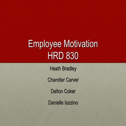 Motivation presentation