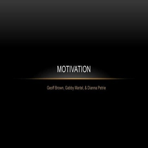Motivation presentation