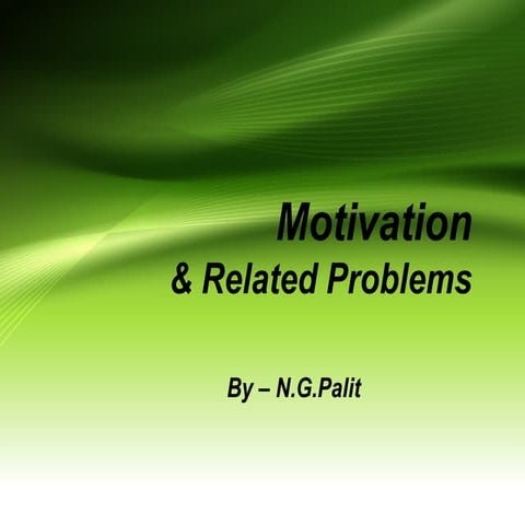 Motivation & related problems