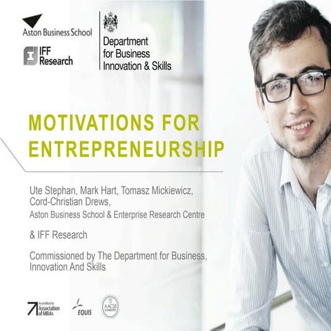 Motivations for Entrepreneurship presentation 