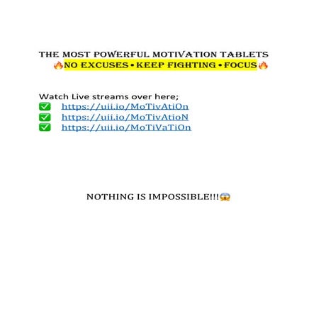 Motivation tablets | PDF