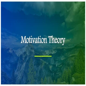 Motivation theory