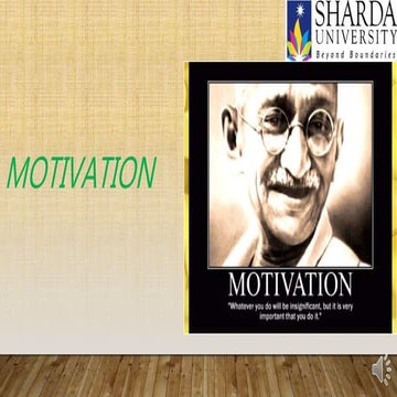 Motivation theory by amrendra singh