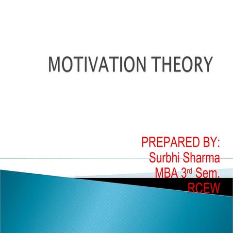 Motivation theroy