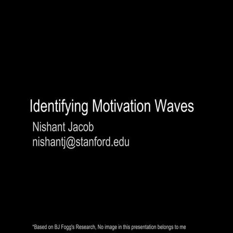 Identifying Activity Motivation Waves | PPTX