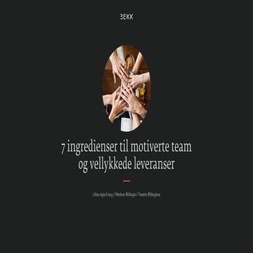 Happy, motivated and successful teams