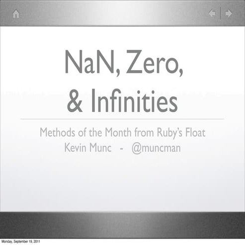 NaN, Zero, & Infinities