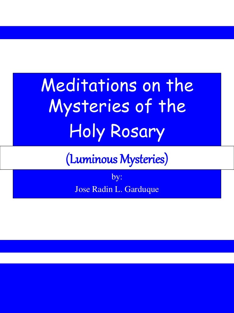 luminous mysteries meditation