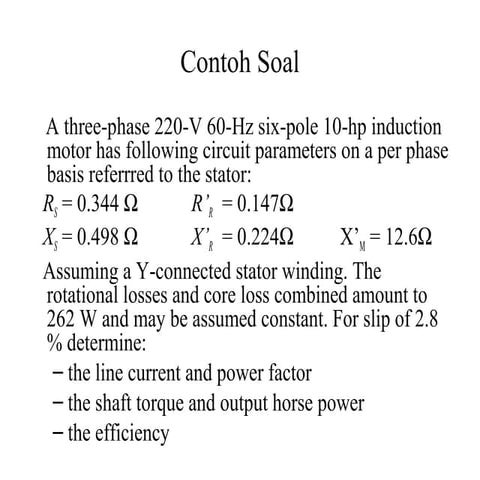 Detailed Analysis and Calculation of Induction Motor Performance Using ...