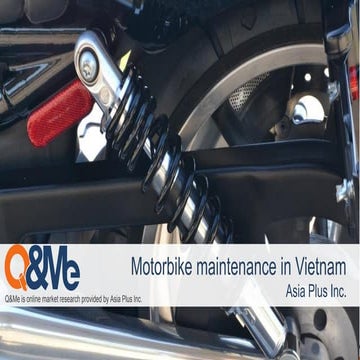 Survey: Motorbike maintenance in Vietnam 