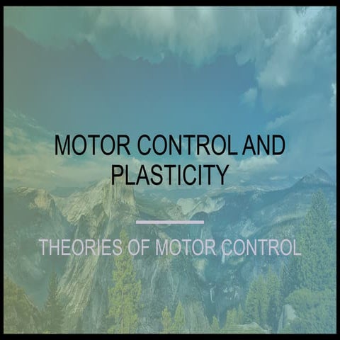 Motor control and plasticity in psychology
