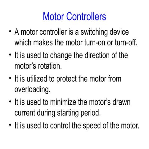 Motor Controllers 1-1.ppt welcome back to