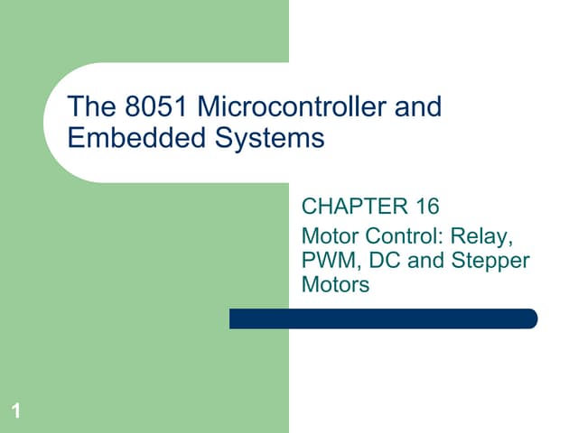 Motor Control Relay, Pwm, DC and Stepper Motors