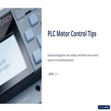 Learn key tips for controlling motors with PLCs safely and efficiently.
