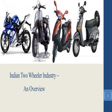 TWO Wheeler industry in india based on market analysisppt