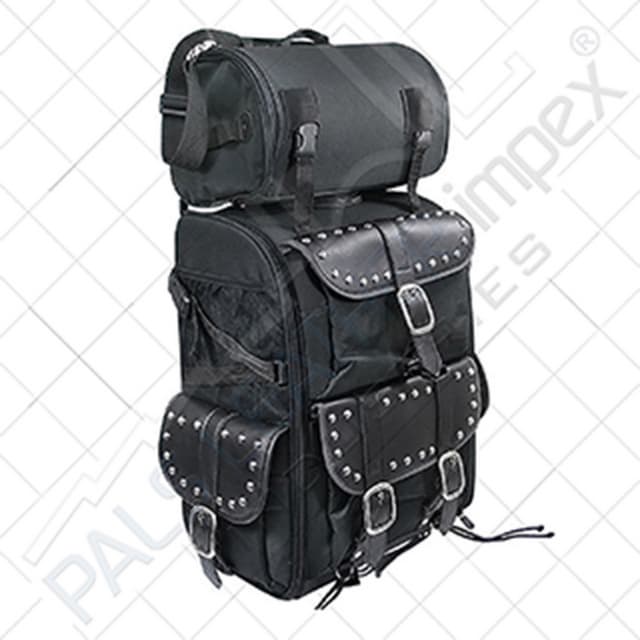 Motorcycle sissy bar touring pack bag