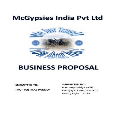 Motorcyle gypsies - a business proposal document