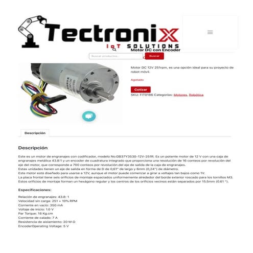 Motor dc con encoder tectronix | PDF