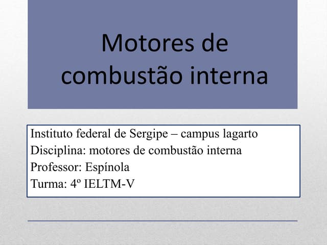 Motores de combustão interna