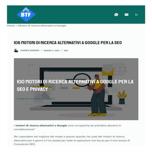 106 Motori di ricerca alternativi a Google per la SEO