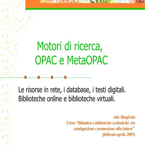 Motori Di Ricerca Opac