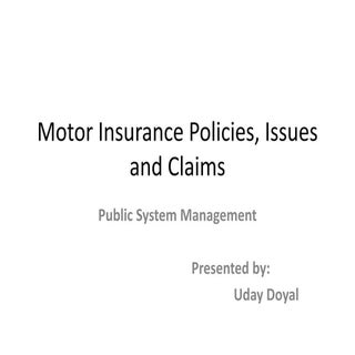 Motor insurance  psm