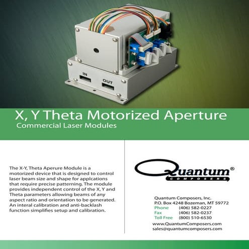 Motorized aperture datasheet