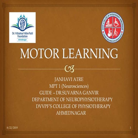 Motor learning ppt