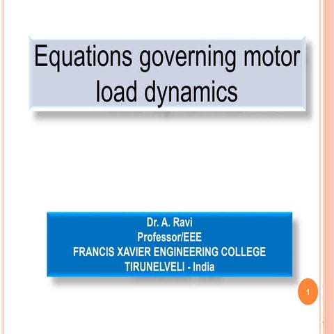 Motor load dynamics